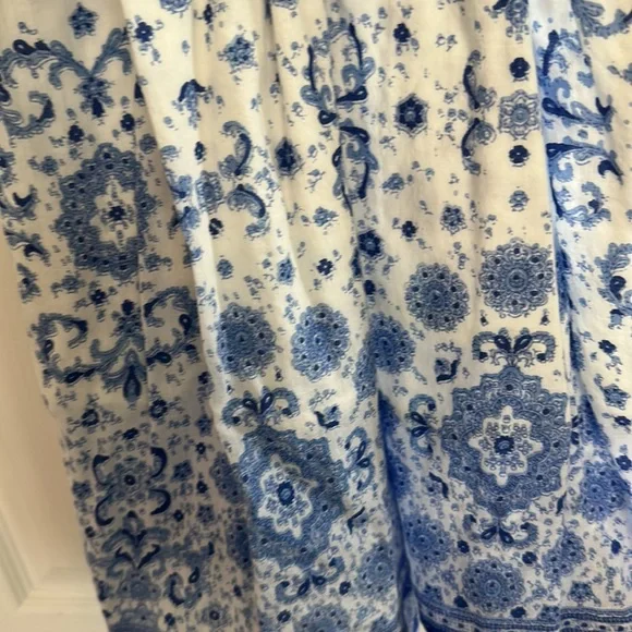 MKM Designs small blue/white cotton summer dress - Picture 2 of 4